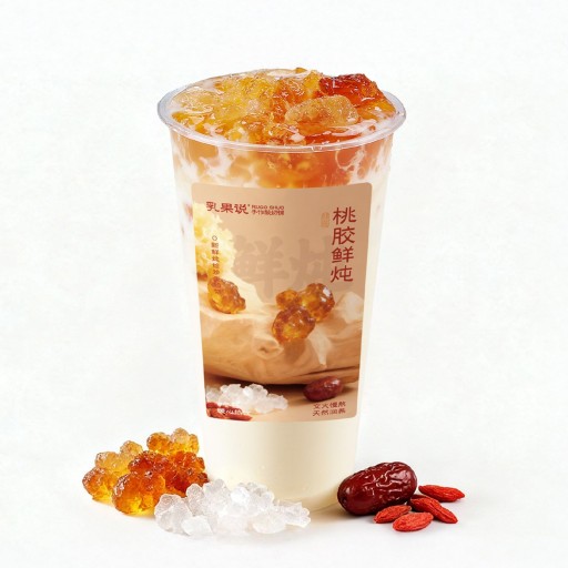 溏心琥珀·桃胶炖奶（有机鲜牛乳）