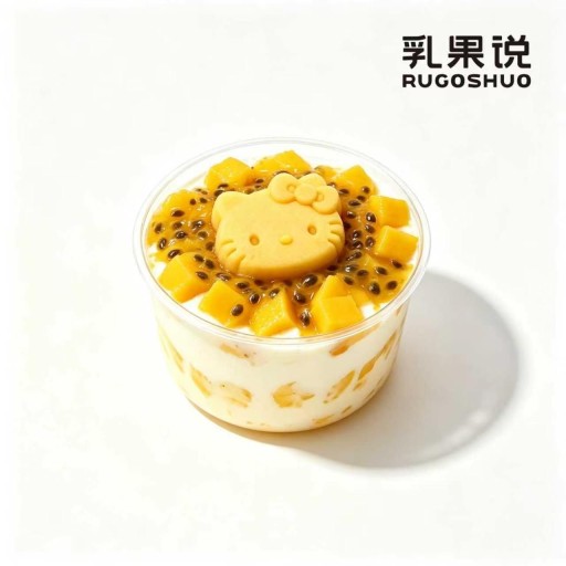 黄金百香芒芒冷萃酸奶膏
